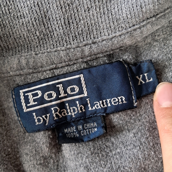 Polo Ralph Lauren Gray 1/4 Zip Pullover Polo Sweater, Men's XL - Picture 4 of 5